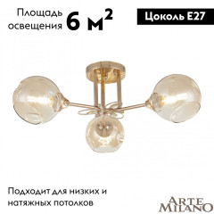Потолочная люстра Arte Milano Amalfi 327206/3 FG