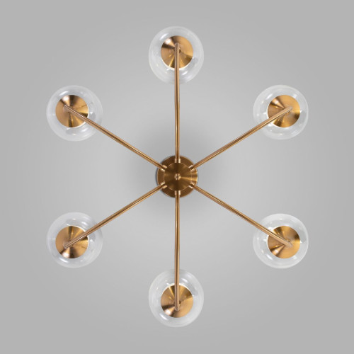 Люстра на штанге Eurosvet Spritz 70217/6 латунь Smart a064749