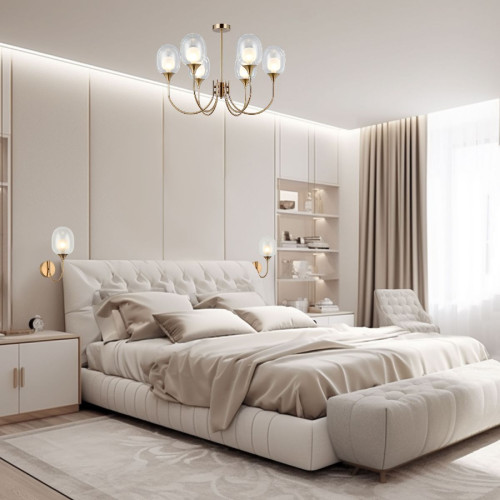 Люстра на штанге Eurosvet Spritz 70217/6 латунь Smart a064749