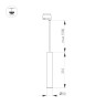 Трековый светильник Arlight LGD-Pipe-Track-Hang-2TR-R50-9W Warm3000 037433