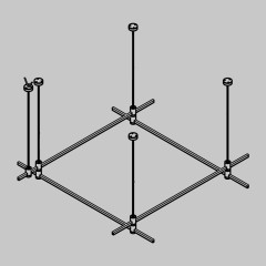 Основание на тросовых подвесах Hang для трековых светильников Maytoni Technical Flarity TFC-Flar-H04-PT