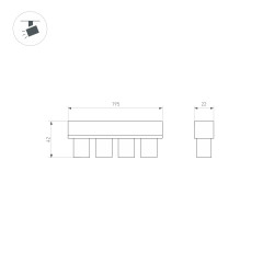 Трековый светильник Arlight MAG-ORIENT-KRATER-L195-12W Day4000 (WH, 25 deg, 48V, DALI) 037331