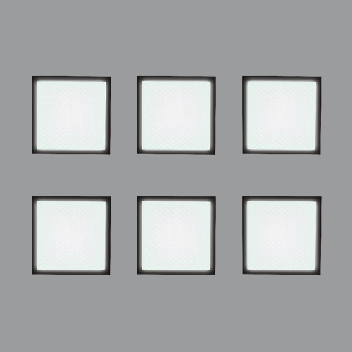 Встраиваемый светильник (комплект из 6 шт) Uniel ULP-1010 42W/4000К IP40 GRILYATO BLACK KIT06 UL-00008958