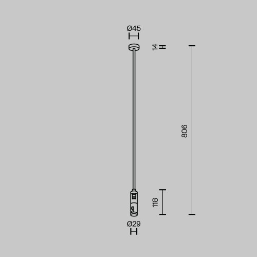 Крепление потолочное двойное Maytoni Flarity TRA159C-D1-PT