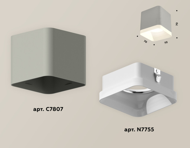 Потолочный светильник Ambrella Light Techno Spot XS7807010 (C7807, N7755)