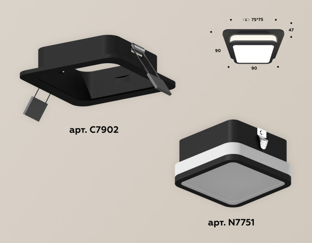 Встраиваемый светильник Ambrella Light Techno XC7902012 (C7902, N7751)