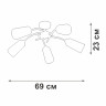 Потолочная люстра Vitaluce V2850-1/5PL