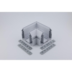 Соединитель магнитного шинопровода угловой плоский для натяжного потолка Aployt Magnetic track 220 APL.0284.10.04