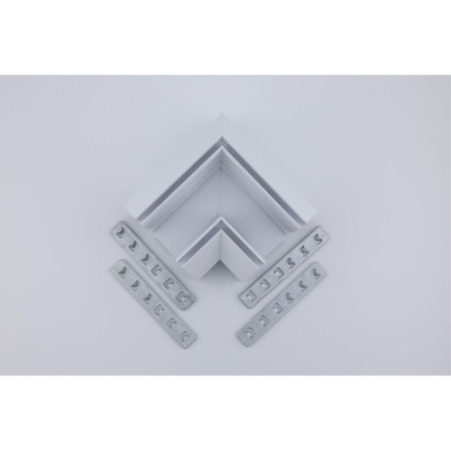 Соединитель магнитного шинопровода угловой плоский для натяжного потолка Aployt Magnetic track 220 APL.0284.10.04