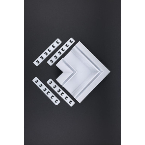 Соединитель магнитного шинопровода угловой плоский для натяжного потолка Aployt Magnetic track 220 APL.0284.10.04