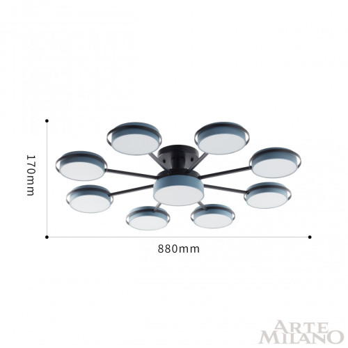 Потолочная люстра Arte Milano Ferrara 250406/8+1 Gr