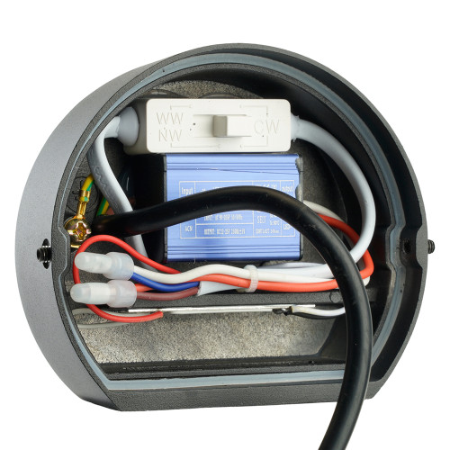 Уличный настенный светильник Feron Дели DH500, 6W, 55Lm, 3000/4000/6400К, черный 51828