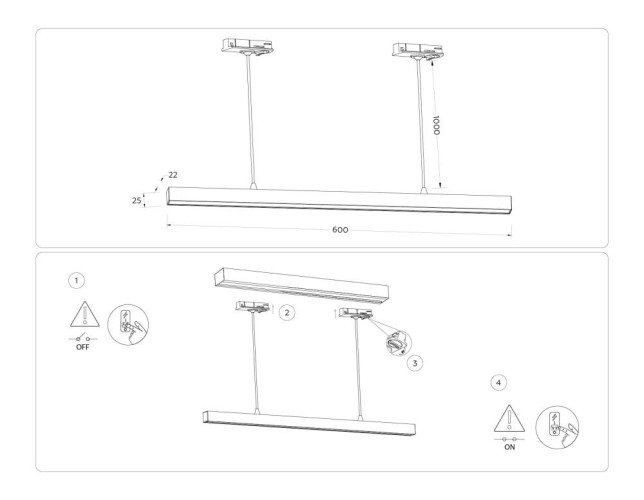 Трековый однофазный светильник Ambrella Light Track System GL6787
