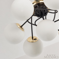 Потолочная люстра Arte Milano Neapolis 276408/6+1 BK/GD