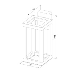 Уличный настенный светильник Elektrostandard Frame 1527 TECHNO LED черный 4690389219108 a072090