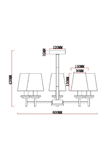 Люстра на штанге MyFar Daniel MR1851-5C