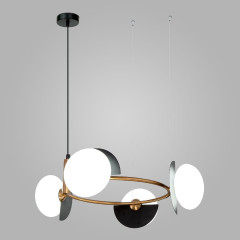 Подвесная люстра Eurosvet Moity 70150/4 черный/латунь Smart a064822