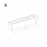 Трековый магнитный светильник Arlight MAG-DOTS-25-L600-18W Warm3000 (BK, 30 deg, 24V, DALI) 046327