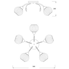 Потолочная люстра Escada Rihanna 1175/5P