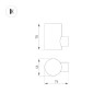 Уличный настенный светильник Arlight KT-RAY-WALL-R46-3W Warm3000 (GR, 24 deg, 24V) 034116(1)