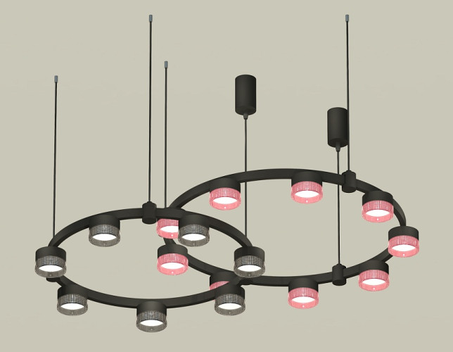 Комплект подвесного светильника Ambrella Light Techno Ring XR92091310 (A9209x2, C9242, C9238, N8486, N8484)