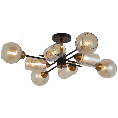 Люстра на штанге Illumico IL8243-8COU-79 BK GD