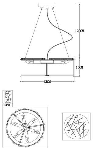 Подвесной светильник Arte Lamp Galatea A1222SP-6CC
