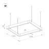 Подвесной светильник Arlight ALT-LINEAIR-QUADRAT-FLAT-UPDOWN-DIM-1375-170W Warm3000 040635