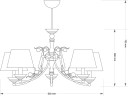 Подвесная люстра Kutek Casamia Abazur CAS-ZW-5(P/A)