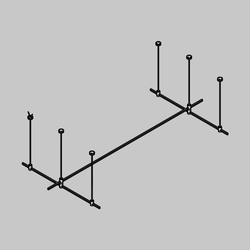Основание двухуровневое на тросовых подвесах Hang для трековых светильников Maytoni Technical Flarity TFC-Flar-H07-PT