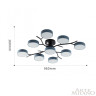 Потолочная люстра Arte Milano Ferrara 256606/8+1 Bk/Gr