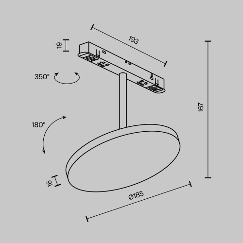 Трековый магнитный светильник Maytoni Plato TR131-2-15W4K-B