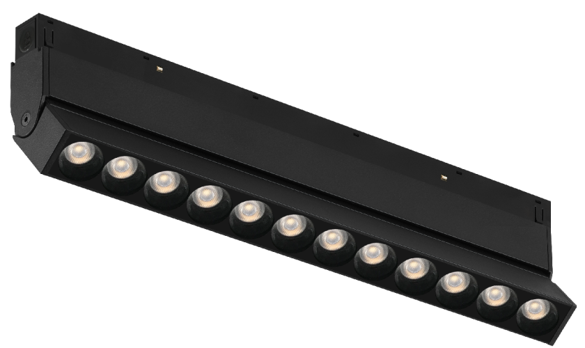 Трековый магнитный светильник iLedex Vision 4822-003-L236-12W-38DG-4000K-BK
