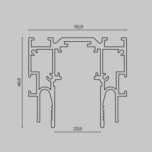 Шинопровод магнитный для монтажа в натяжной потолок Maytoni Technical Exility ClipLine TRX034-SCCL-422B