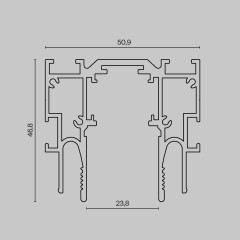 Шинопровод магнитный для монтажа в натяжной потолок Maytoni Technical Exility ClipLine TRX034-SCCL-422B