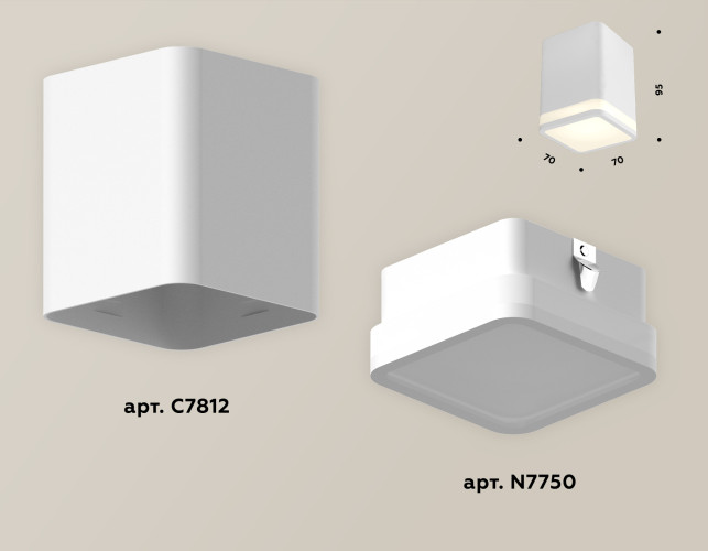 Потолочный светильник Ambrella Light Techno Spot XS7812020 (C7812, N7750)