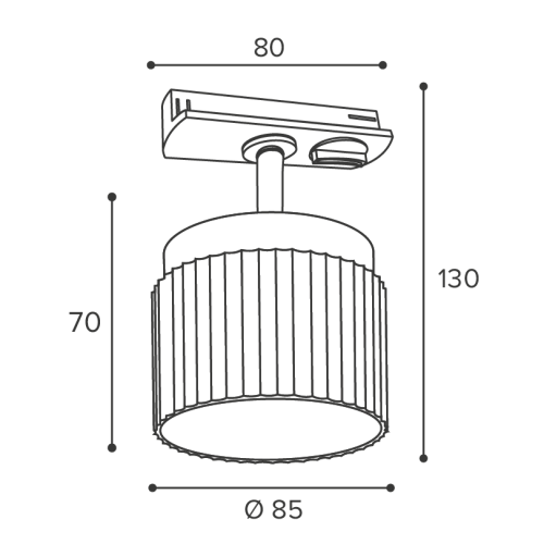 Трековый однофазный светильник Muse WOLTA WTL-GX53/19BG