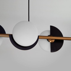 Подвесная люстра Eurosvet Moity 70149/4 черный/латунь Smart a064820