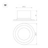 Встраиваемый светильник Arlight MS-DROP-BUILT-R137-24W Warm3000 (BK, 90 deg, 230V) 041499