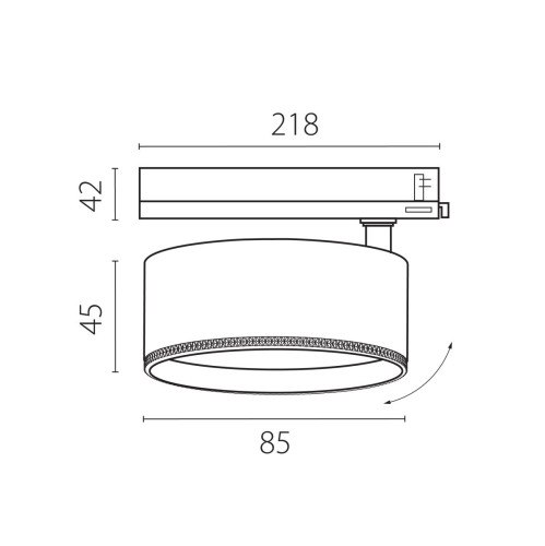 Трековый трехфазный светильник Quattro LED с управлением TRIAC Lightstar Alta Pro A5547TRIAC