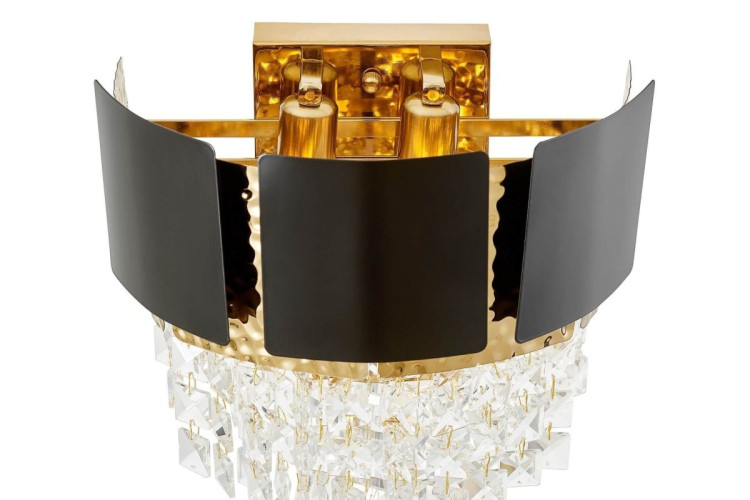 Настенный светильник Lumina Deco LDW 7045-2 BK+GD