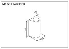 Уличный настенный светильник DesignLed LW-A0148B-BL-WW 002805