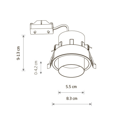 Встраиваемый светильник Nowodvorski Mono Slide Satine Chocolate 10801