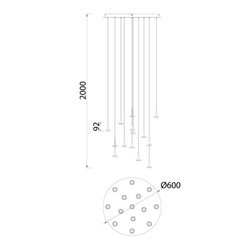 Каскадная люстра Mantra Andromeda 8935+14PL