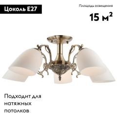Потолочная люстра Eurosvet 22010/5 античная бронза