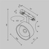 Трековый магнитный светильник Maytoni Lens TR217-2-15W4K-B