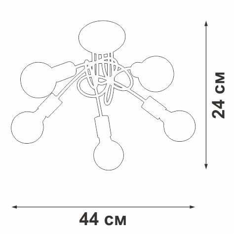 Потолочная люстра Vitaluce V3727-0/5PL