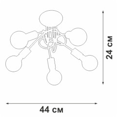 Потолочная люстра Vitaluce V3727-0/5PL
