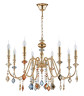 Подвесная люстра Crystal Lux Mercedes MERCEDES SP8 GOLD/COLOR