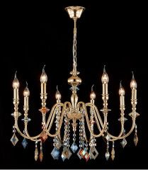 Подвесная люстра Crystal Lux Mercedes MERCEDES SP8 GOLD/COLOR